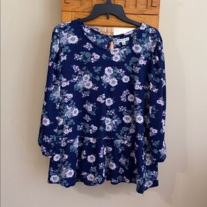 Ophelia Roe Floral Textured Top